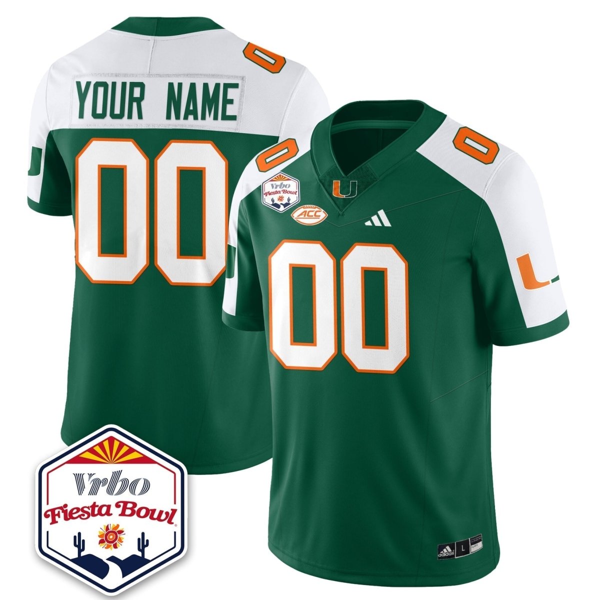 Miami College Football Stitched Jersey 2026 - Fiesta Bowl Patch - GloryGearUS