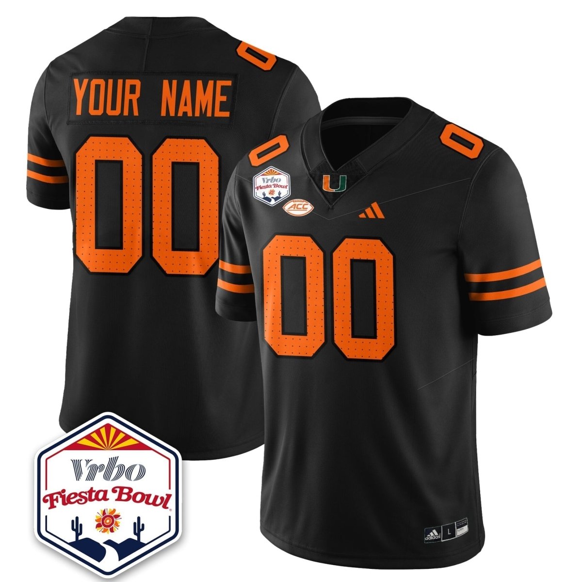 Miami College Football Stitched Jersey 2026 - Fiesta Bowl Patch - GloryGearUS