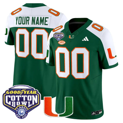 Miami College Football Stitched Jersey 2026 - Cotton Bowl Patch - GloryGearUS