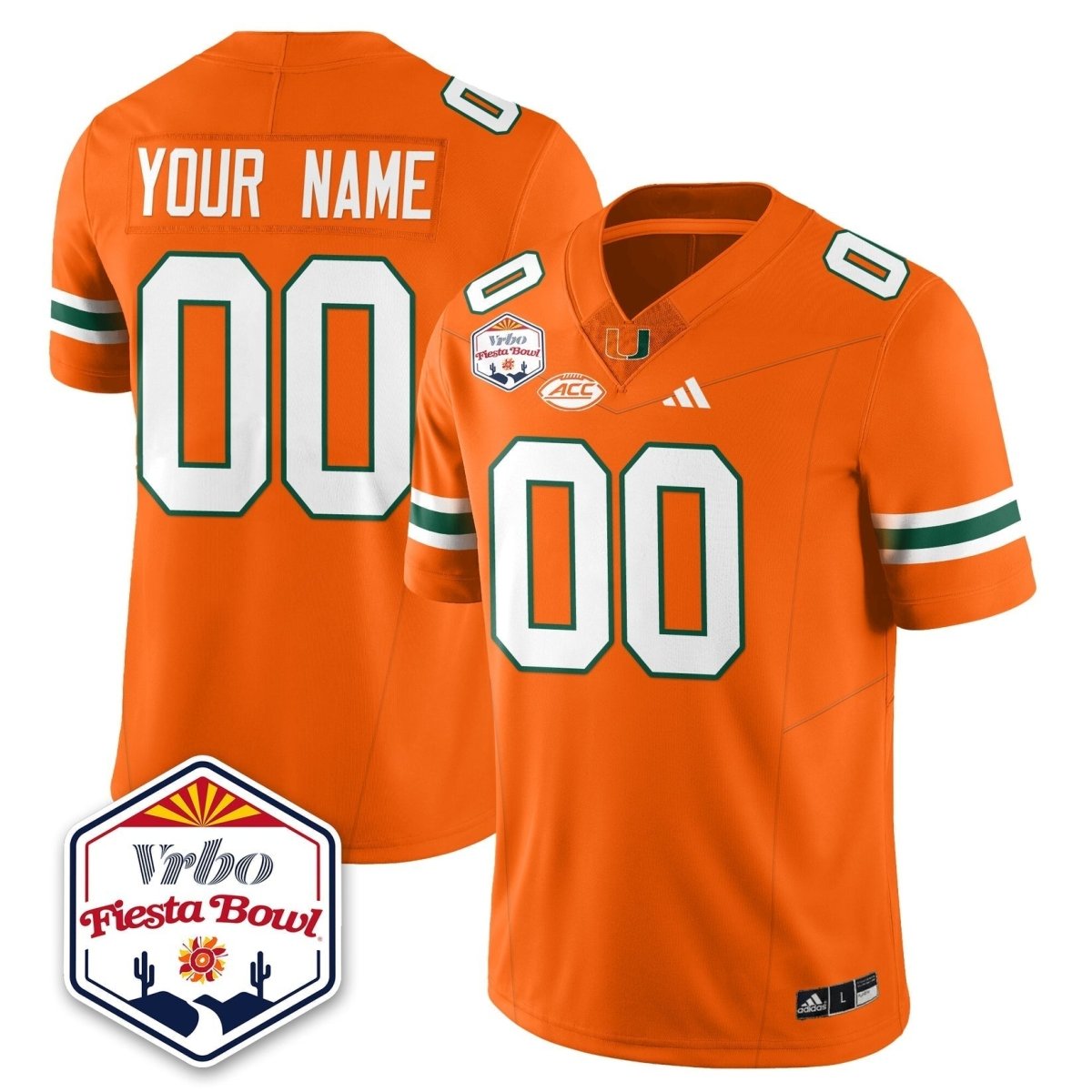 Miami College Football Stitched Jersey 2026 - Fiesta Bowl Patch - GloryGearUS