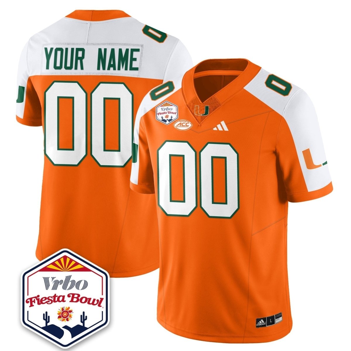 Miami College Football Stitched Jersey 2026 - Fiesta Bowl Patch - GloryGearUS