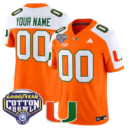 Miami College Football Stitched Jersey 2026 - Cotton Bowl Patch - GloryGearUS