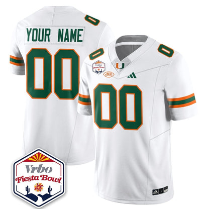 Miami College Football Stitched Jersey 2026 - Fiesta Bowl Patch - GloryGearUS