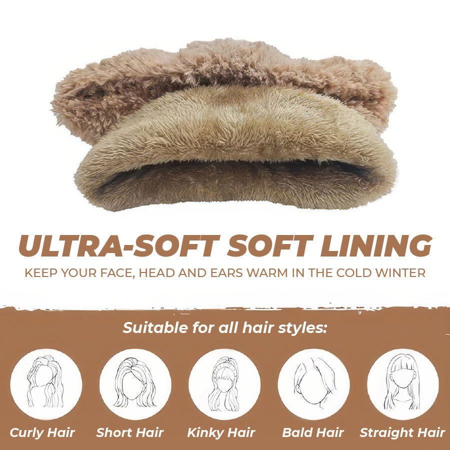 🎄Christmas Sale 50% OFF⛄️Women’s Thermal Knit Hood – Fleece-Lined Winter Hat, Neck Warmer & Face Cover Combo