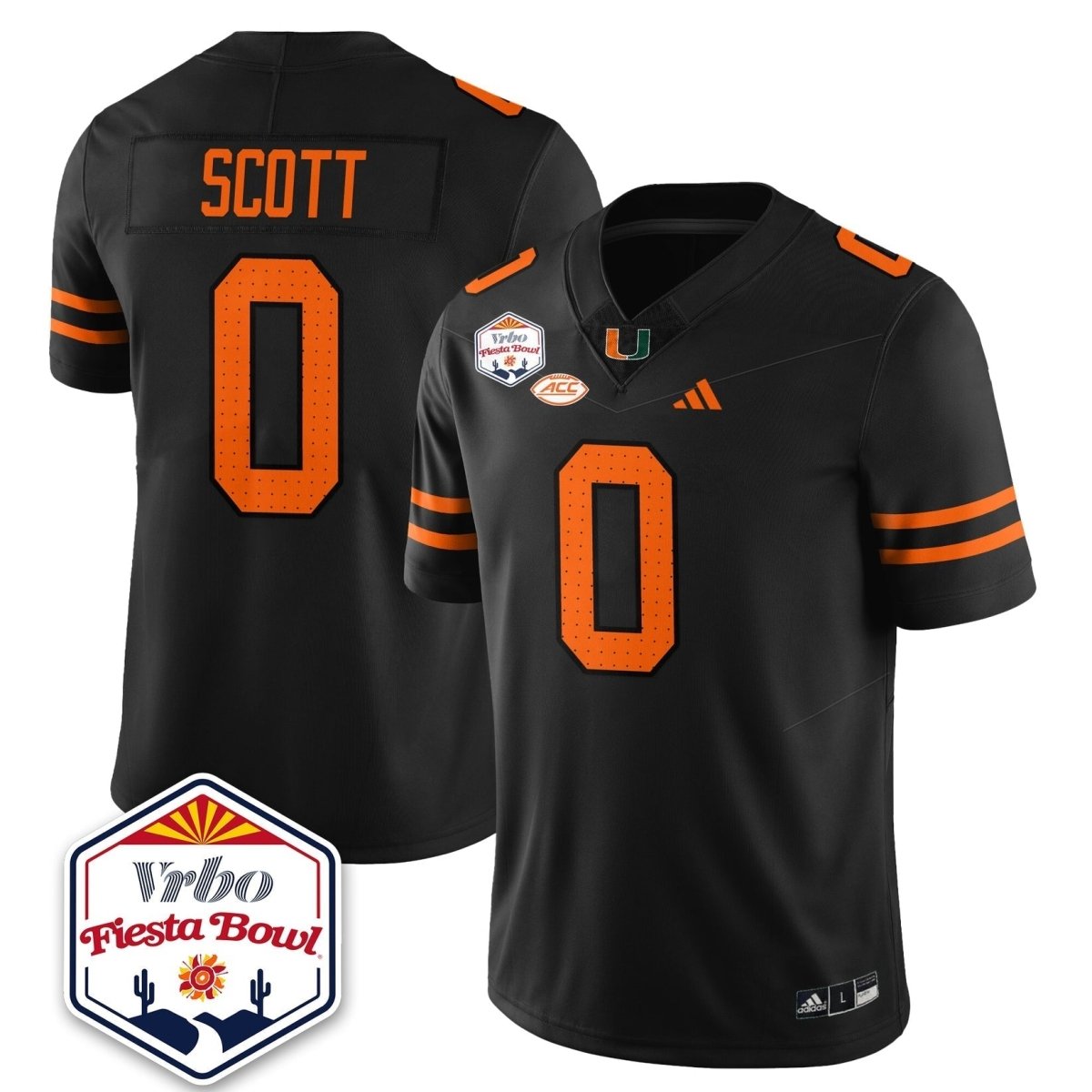 Miami College Football Stitched Jersey 2026 - Fiesta Bowl Patch - GloryGearUS