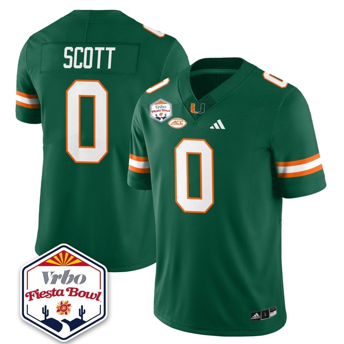 Miami College Football Stitched Jersey 2026 - Fiesta Bowl Patch - GloryGearUS