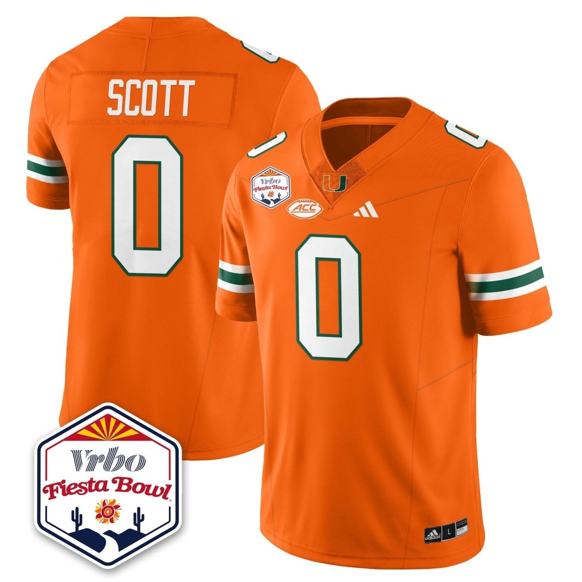 Miami College Football Stitched Jersey 2026 - Fiesta Bowl Patch - GloryGearUS
