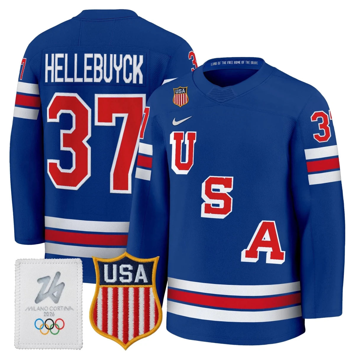 Men's 2026 USA Olympic Premium Hockey All Stitched Jersey - GloryGearUS