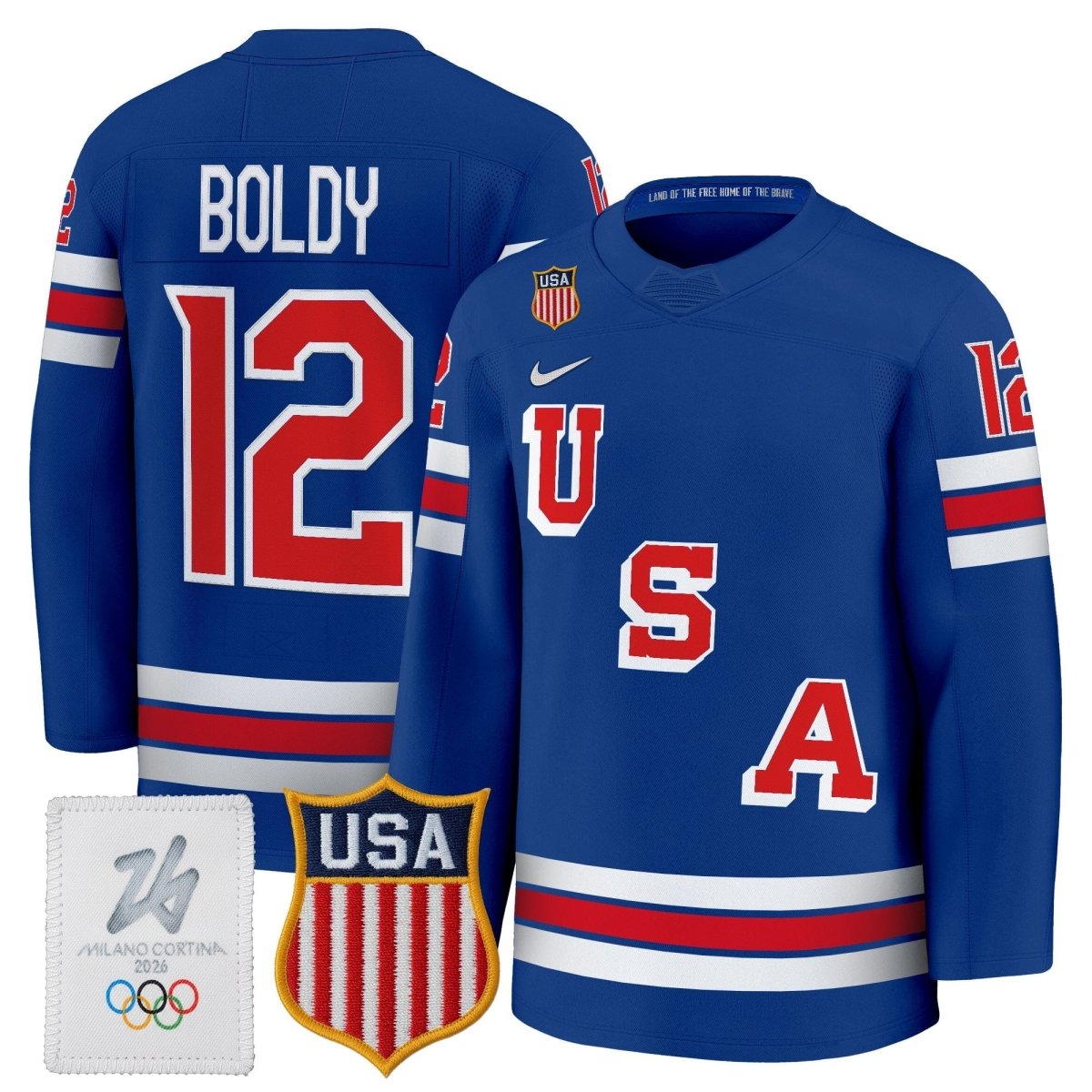Men's 2026 USA Olympic Premium Hockey All Stitched Jersey - GloryGearUS