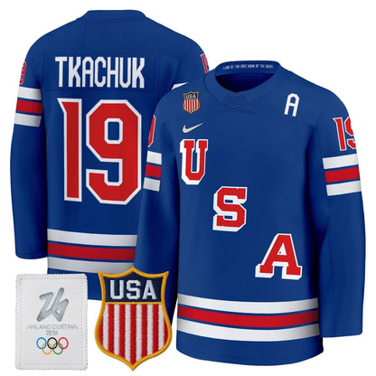 Men's 2026 USA Olympic Premium Hockey All Stitched Jersey - GloryGearUS