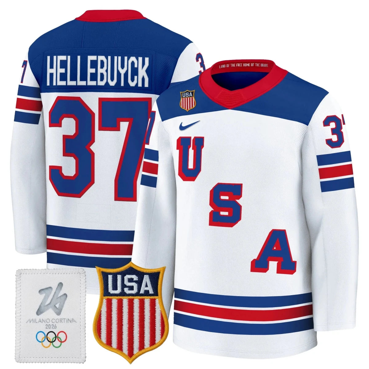Men's 2026 USA Olympic Premium Hockey All Stitched Jersey - GloryGearUS