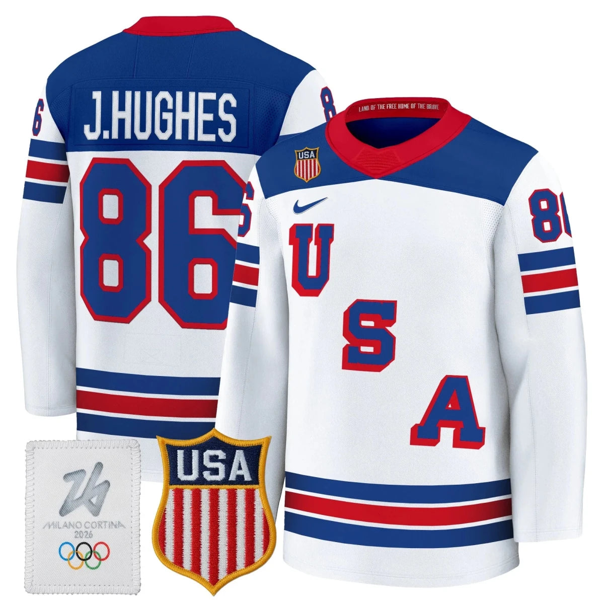 Men's 2026 USA Olympic Premium Hockey All Stitched Jersey - GloryGearUS