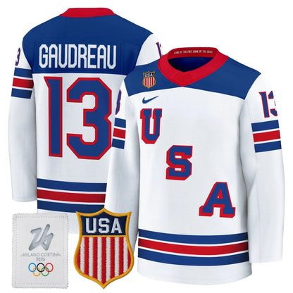 Men's 2026 USA Olympic Premium Hockey All Stitched Jersey - GloryGearUS