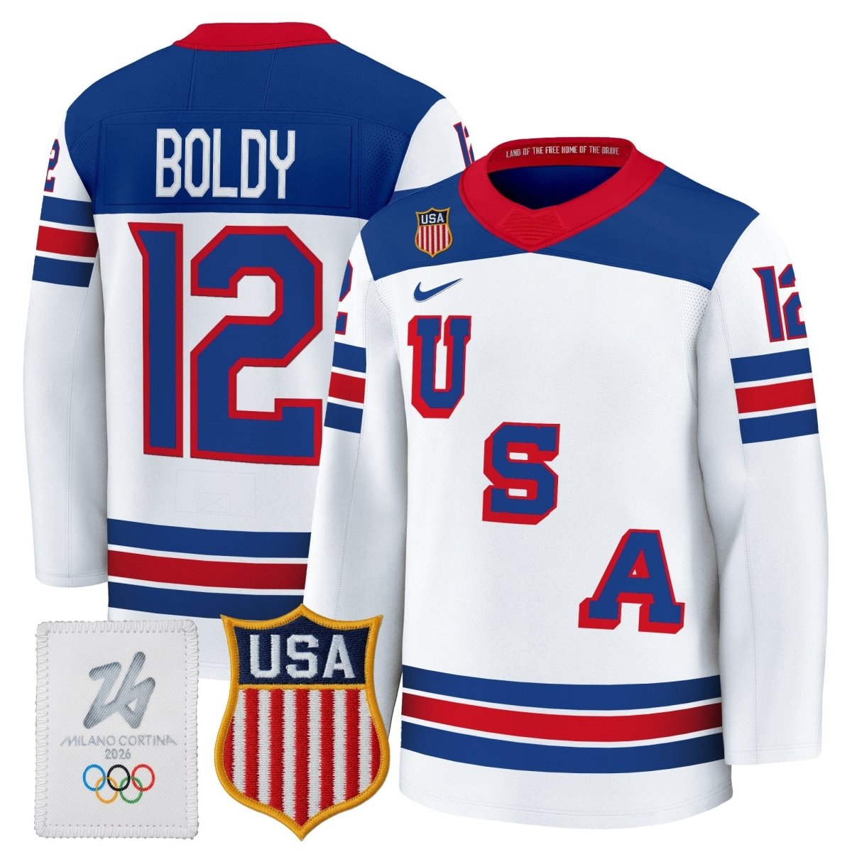 Men's 2026 USA Olympic Premium Hockey All Stitched Jersey - GloryGearUS