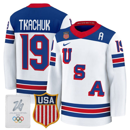 Men's 2026 USA Olympic Premium Hockey All Stitched Jersey - GloryGearUS