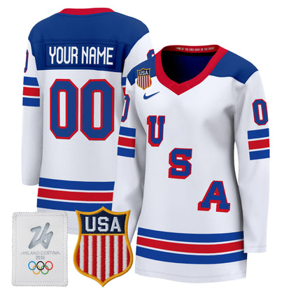 Women's 2026 USA Olympic Premium Hockey All Stitched Jersey