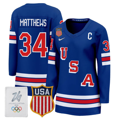 Women's 2026 USA Olympic Premium Hockey All Stitched Jersey