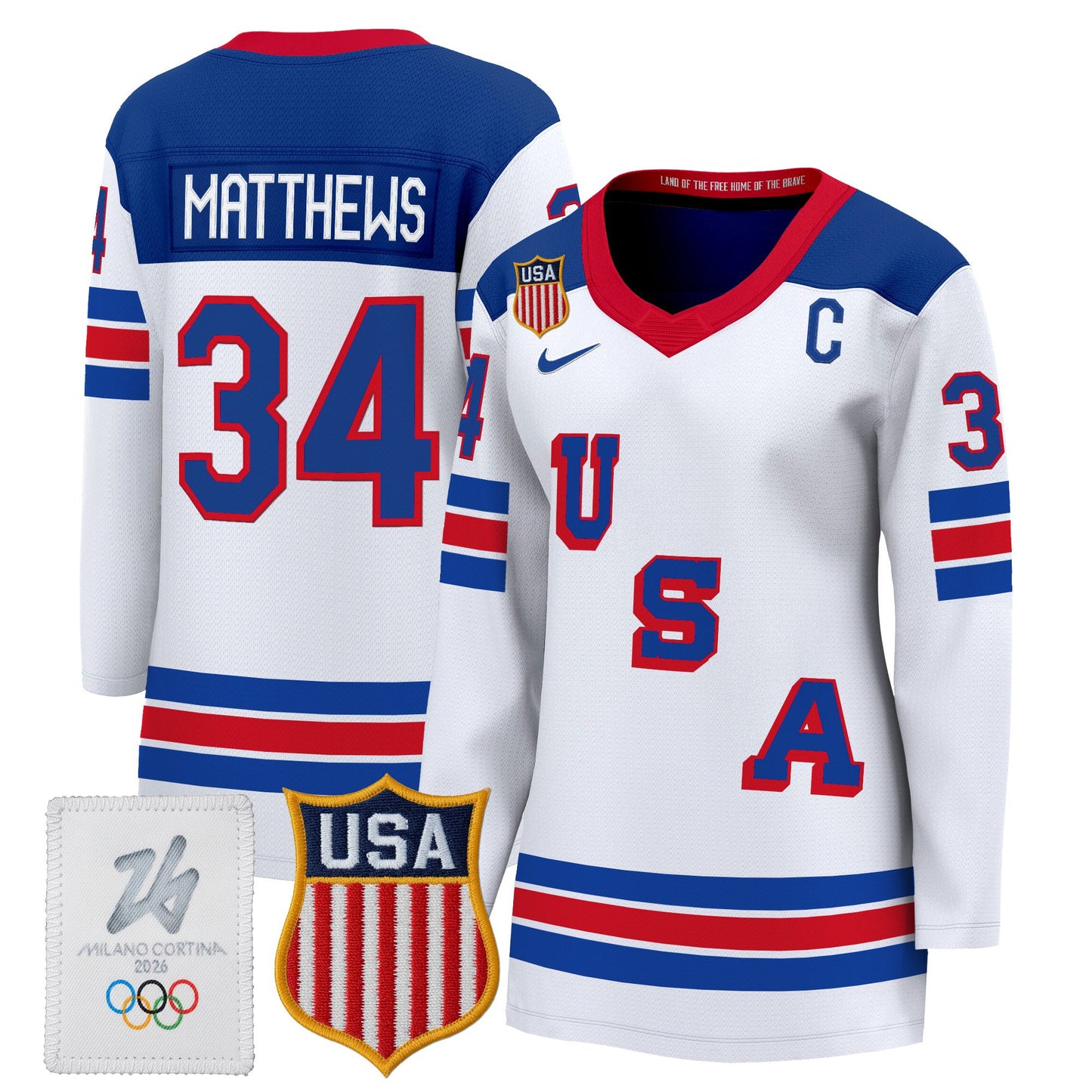 Women's 2026 USA Olympic Premium Hockey All Stitched Jersey