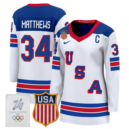 Women's 2026 USA Olympic Premium Hockey All Stitched Jersey