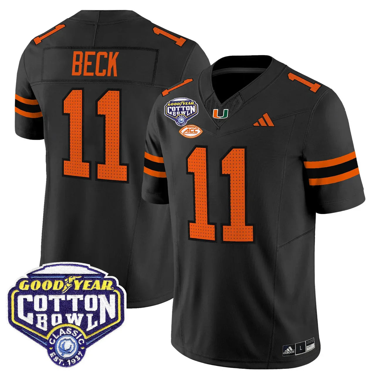 Miami College Football Stitched Jersey 2026 - Cotton Bowl Patch - GloryGearUS