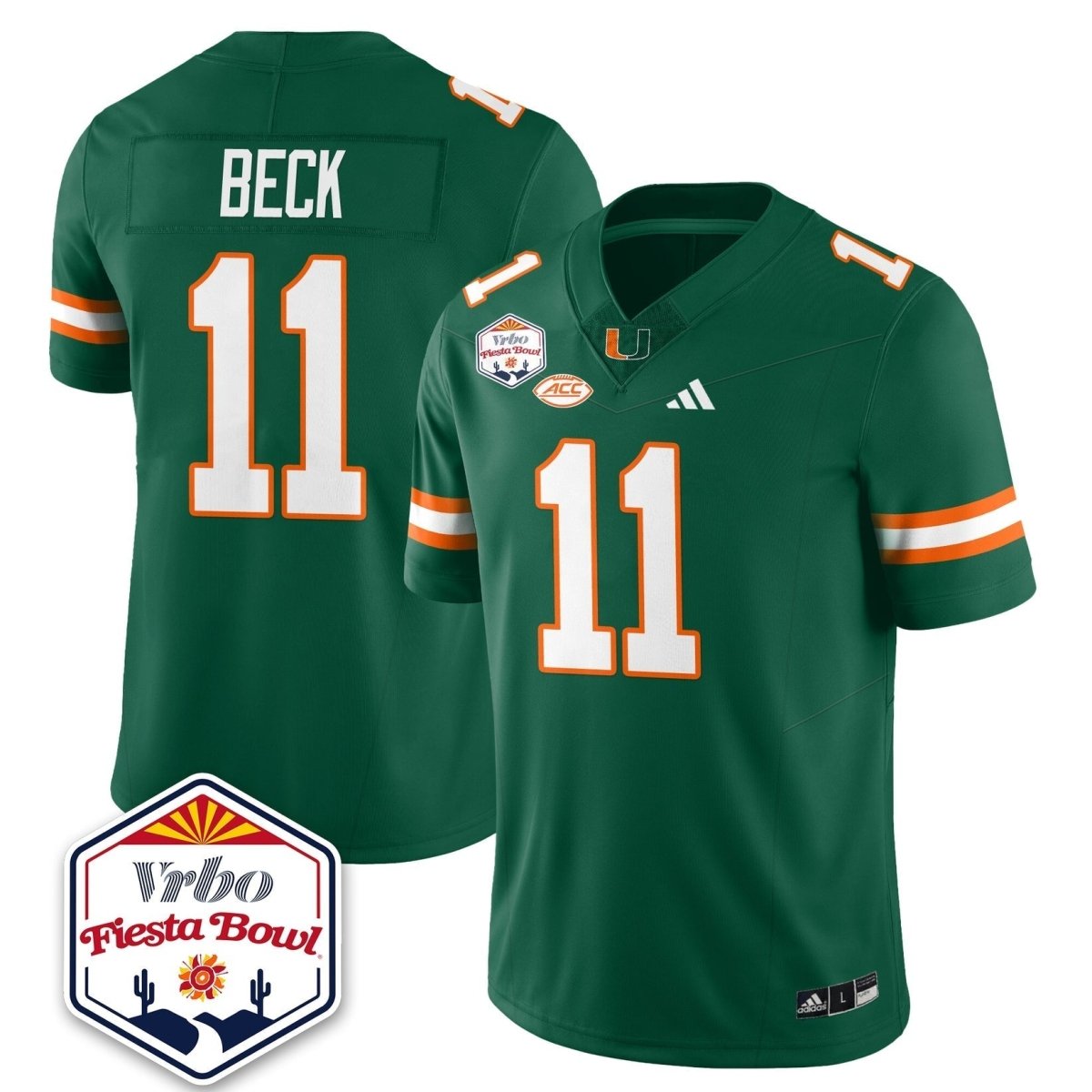 Miami College Football Stitched Jersey 2026 - Fiesta Bowl Patch - GloryGearUS