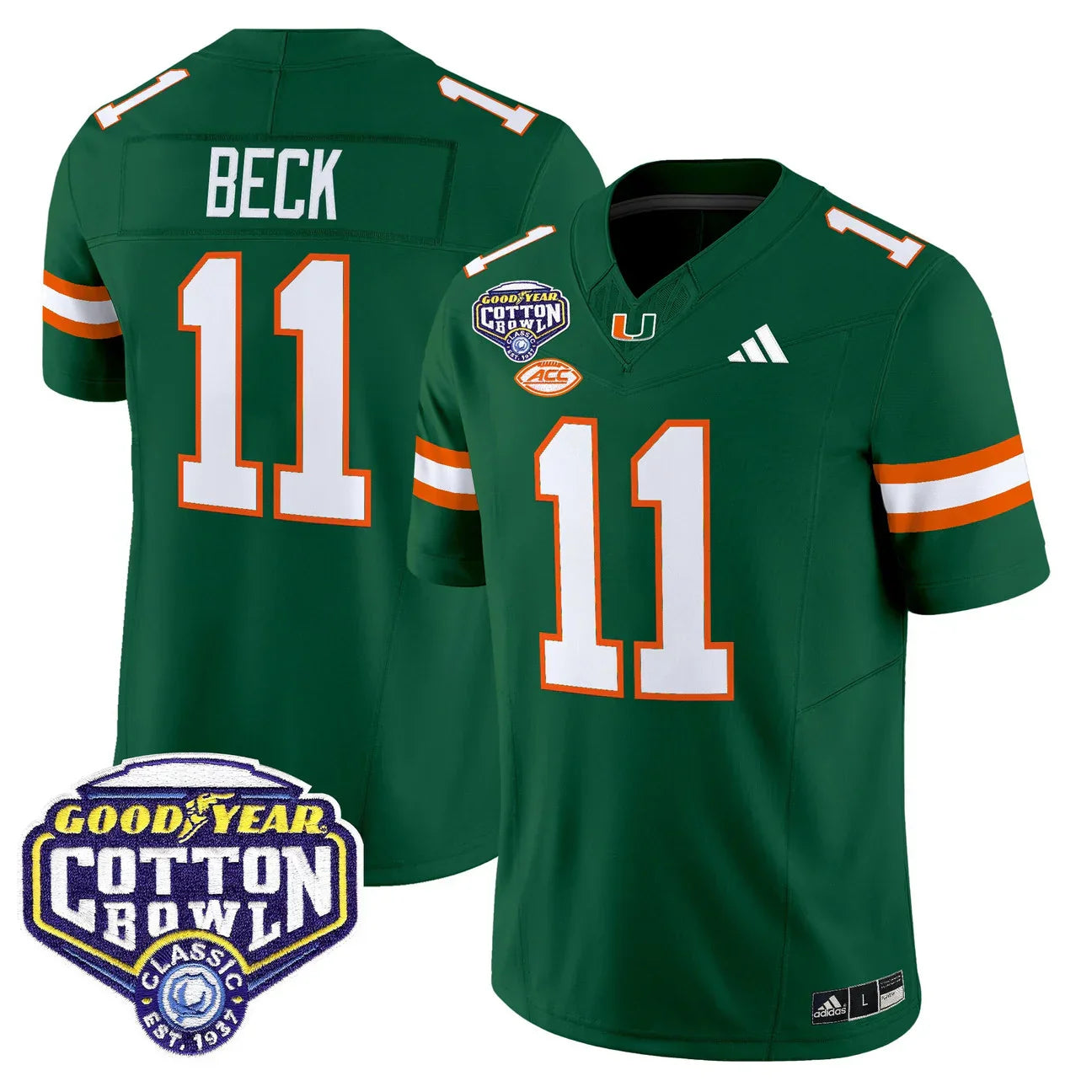 Miami College Football Stitched Jersey 2026 - Cotton Bowl Patch - GloryGearUS