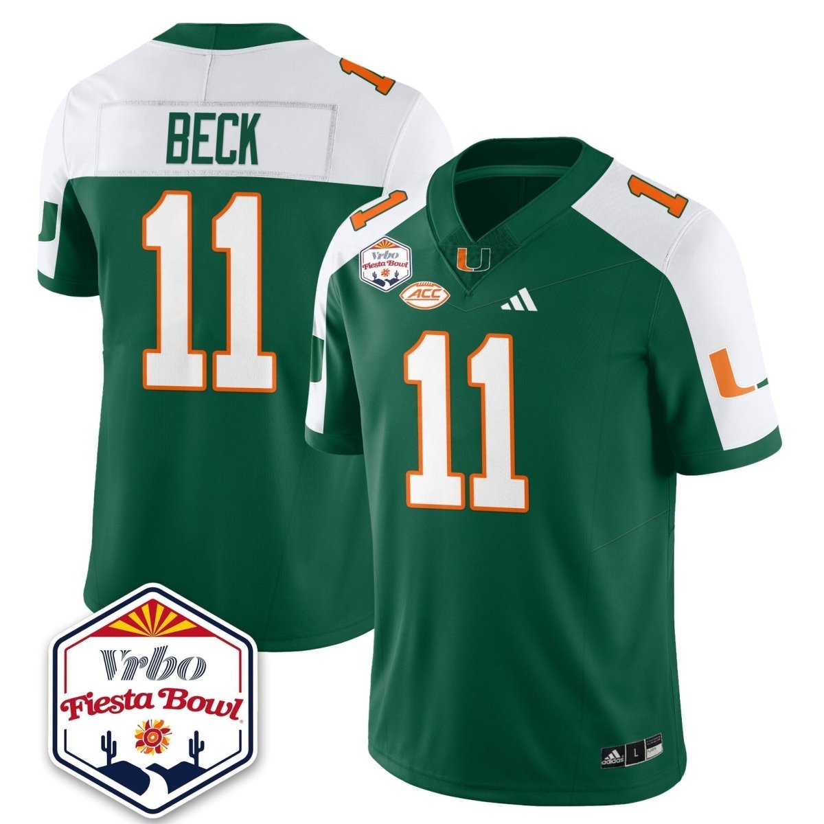 Miami College Football Stitched Jersey 2026 - Fiesta Bowl Patch - GloryGearUS