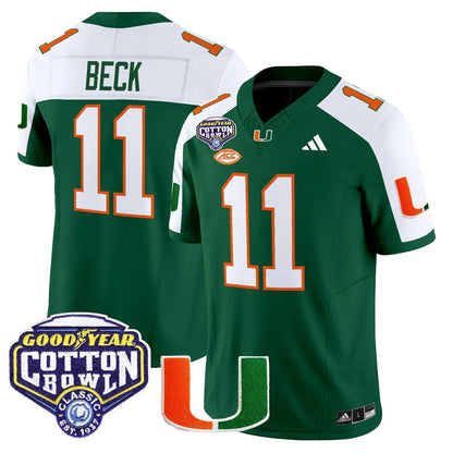 Miami College Football Stitched Jersey 2026 - Cotton Bowl Patch - GloryGearUS