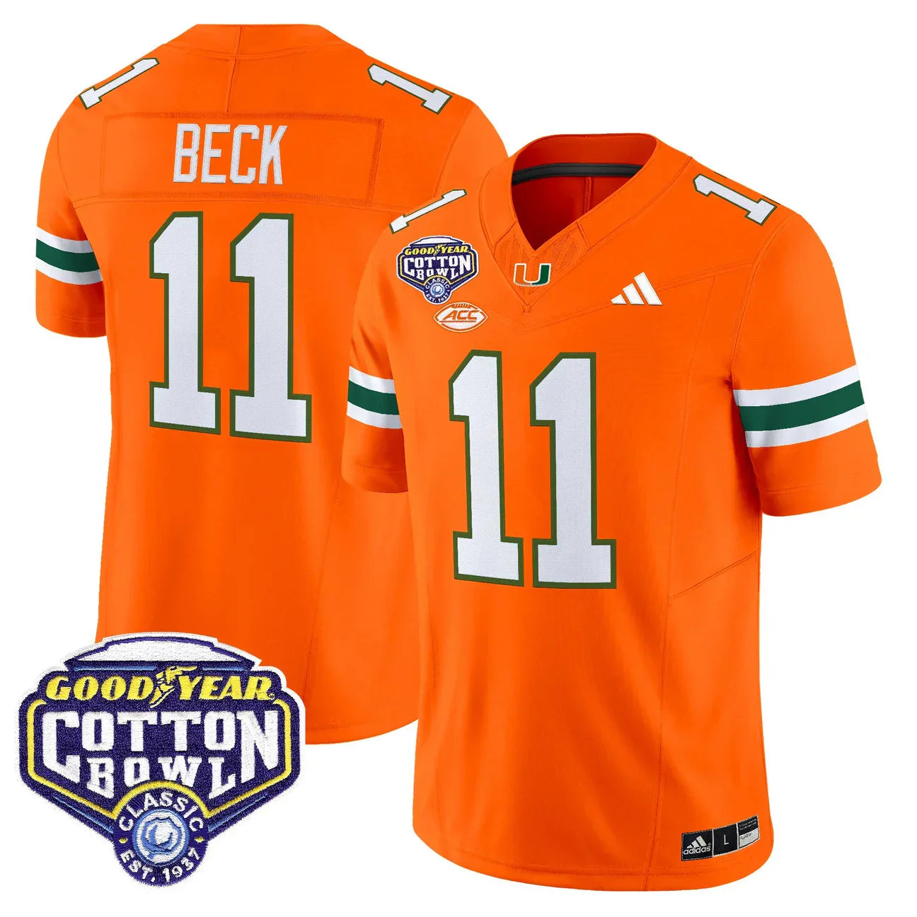 Miami College Football Stitched Jersey 2026 - Cotton Bowl Patch - GloryGearUS