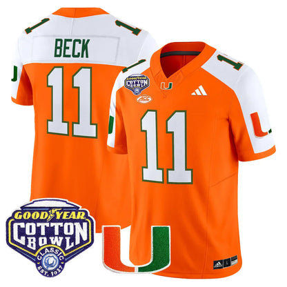 Miami College Football Stitched Jersey 2026 - Cotton Bowl Patch - GloryGearUS