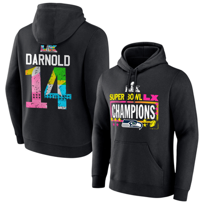 SEA Super Bowl LX Champions Custom Hoodie - GloryGearUS