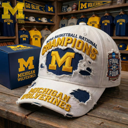 Michigan Wolverines Basketball 2026 National Champions Printed Cap