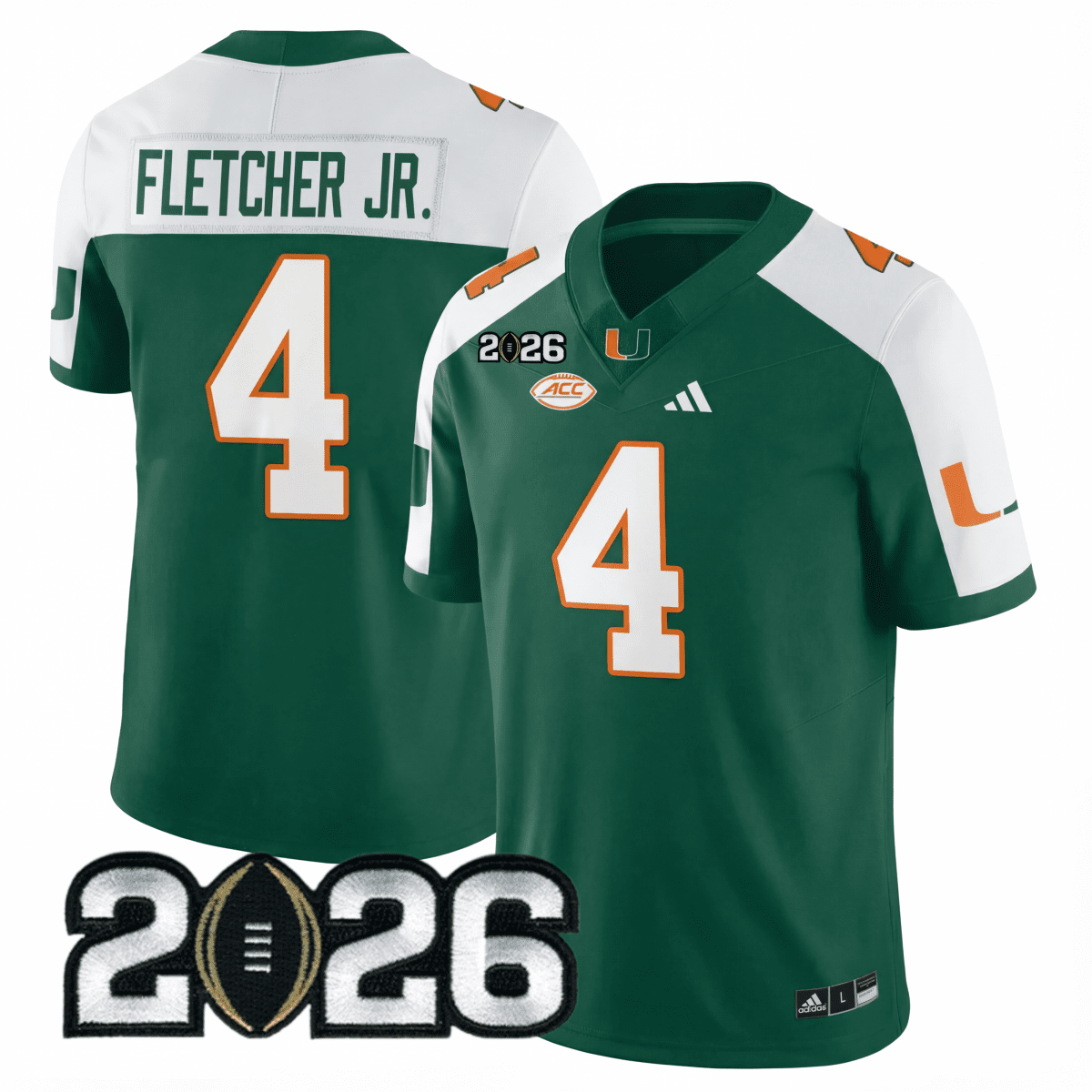 Miami College Football Stitched Jersey - 2026 CFP Patch - GloryGearUS