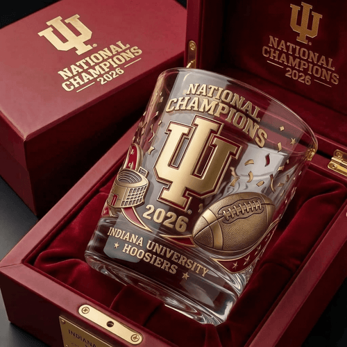 Indiana College Football National Champions 2025 Commemorative Glass - GloryGearUS