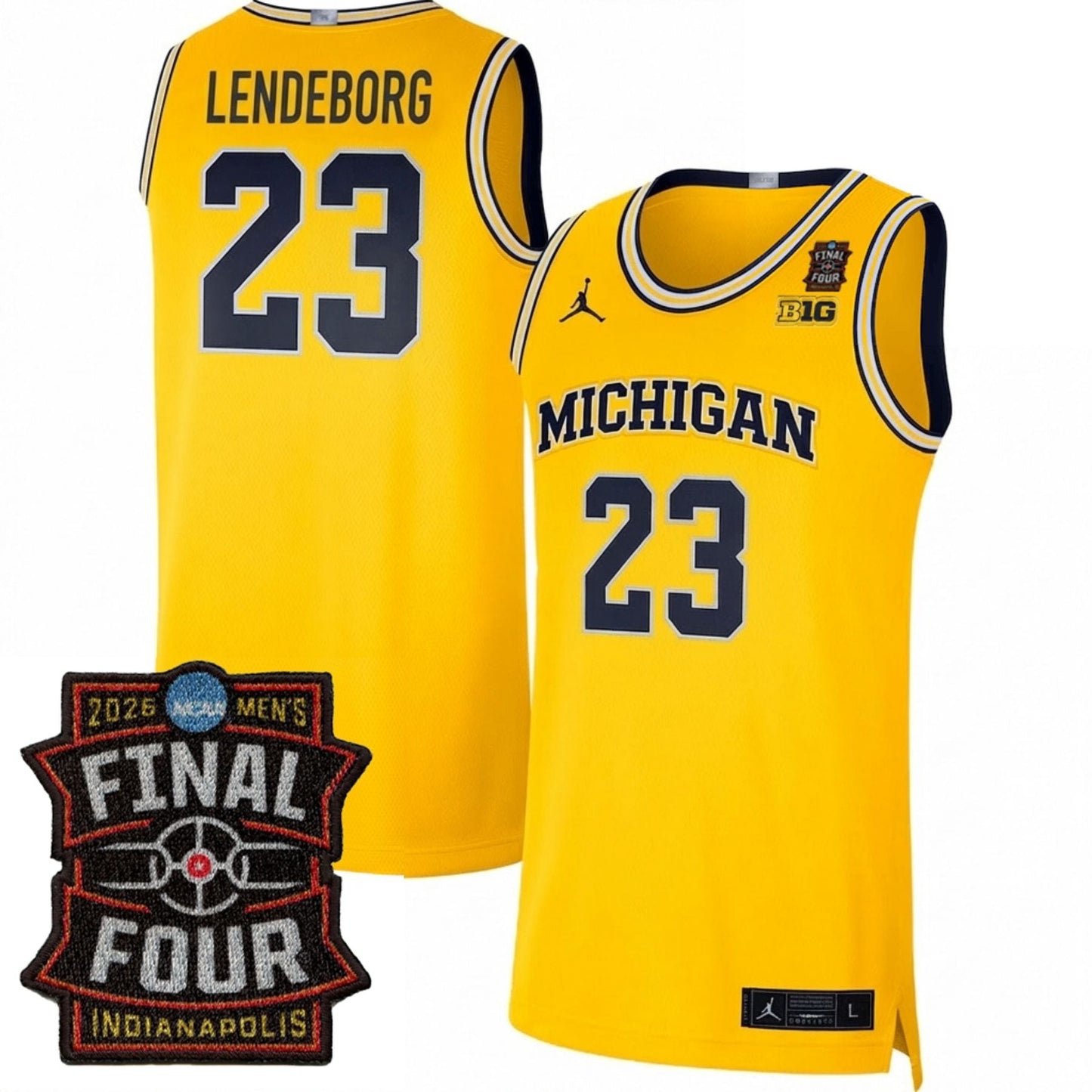 Michigan Wolverines Men's Basketball 25/26 All Stitched Jersey - Final Four Patch
