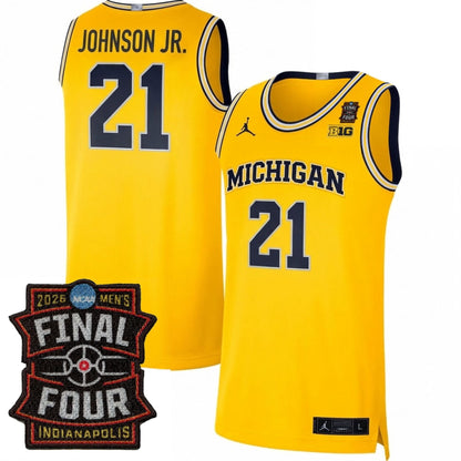 Michigan Wolverines Men's Basketball 25/26 All Stitched Jersey - Final Four Patch