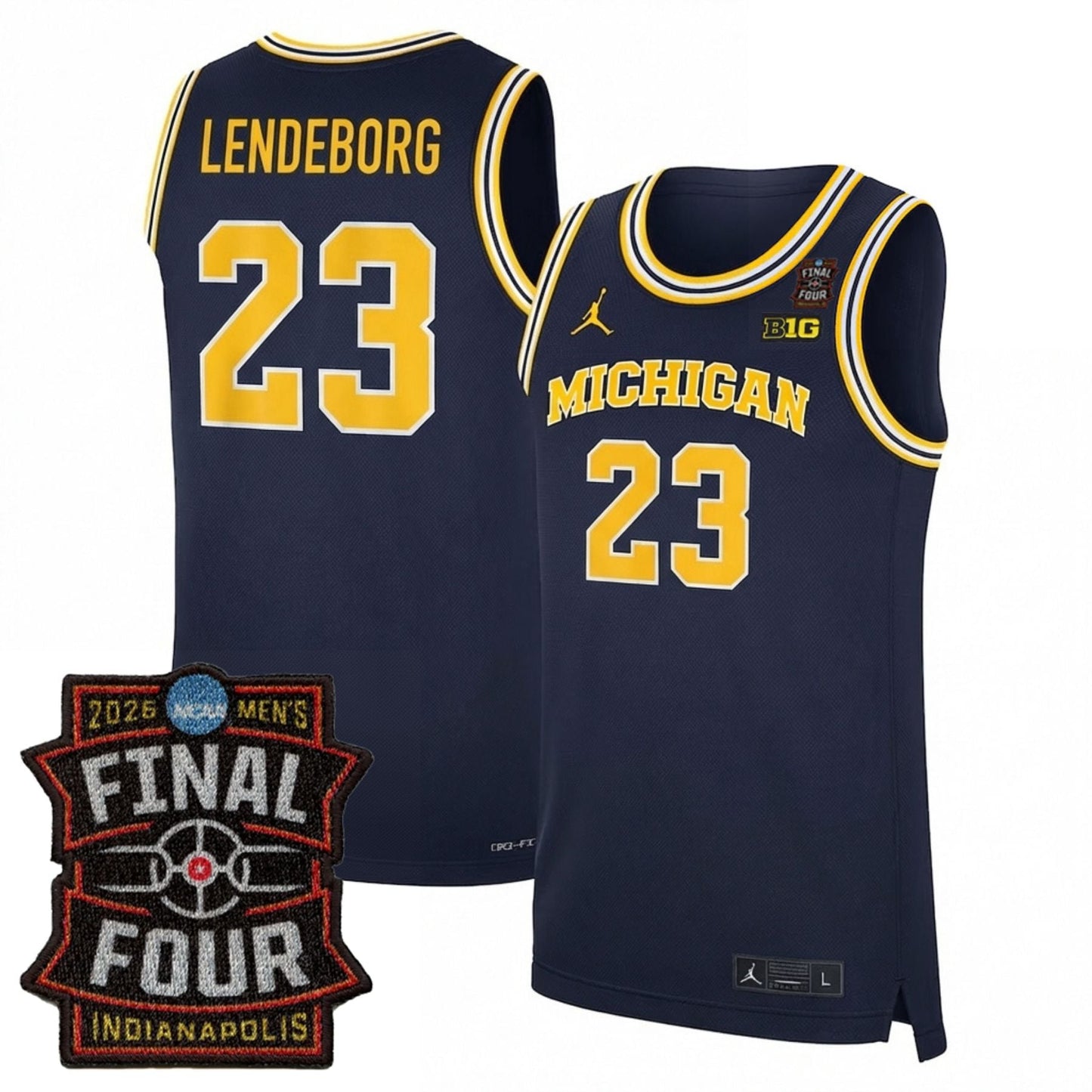 Michigan Wolverines Men's Basketball 25/26 All Stitched Jersey - Final Four Patch