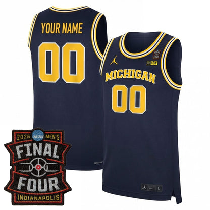 Michigan Wolverines Men's Basketball 25/26 All Stitched Jersey - Final Four Patch
