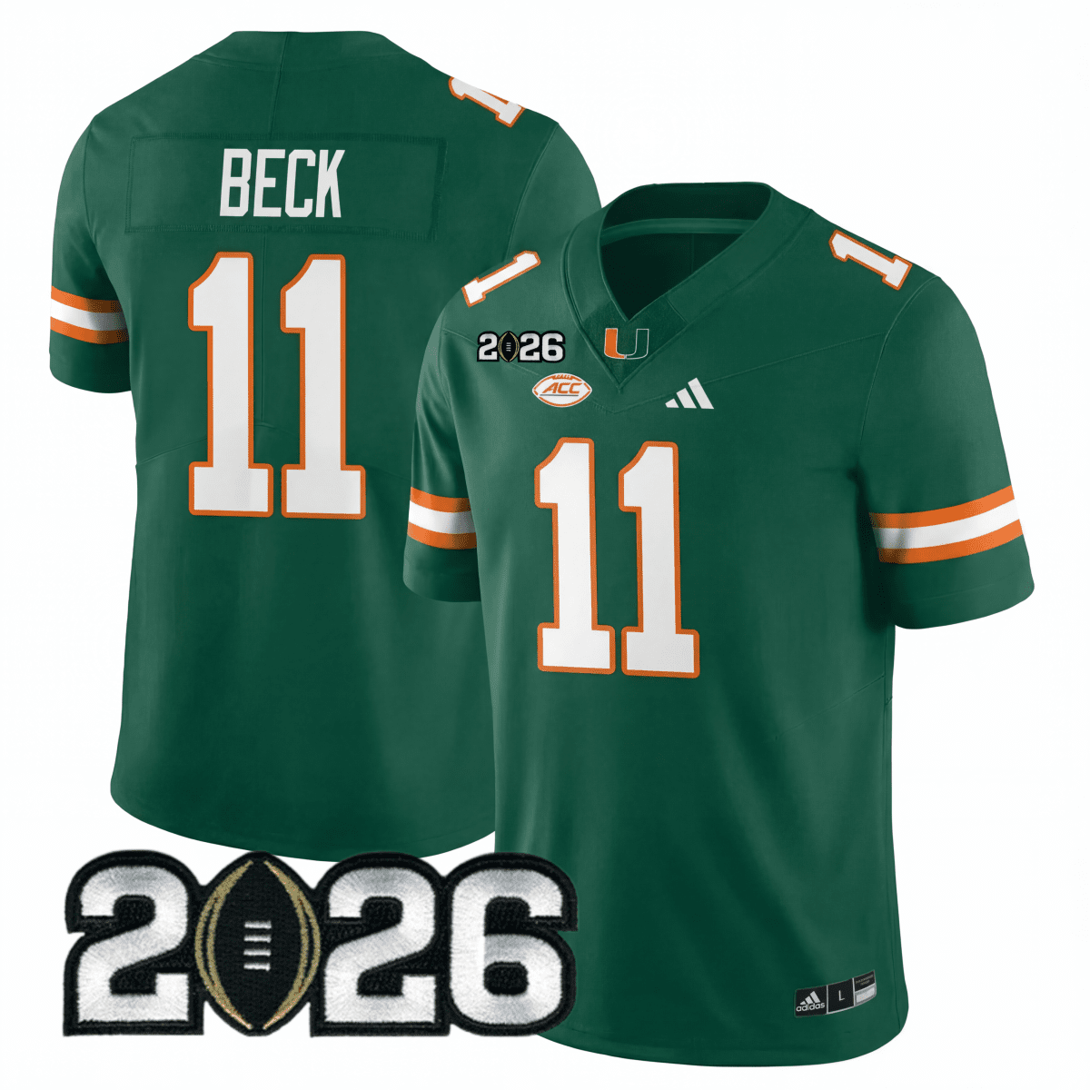 Miami College Football Stitched Jersey - 2026 CFP Patch - GloryGearUS