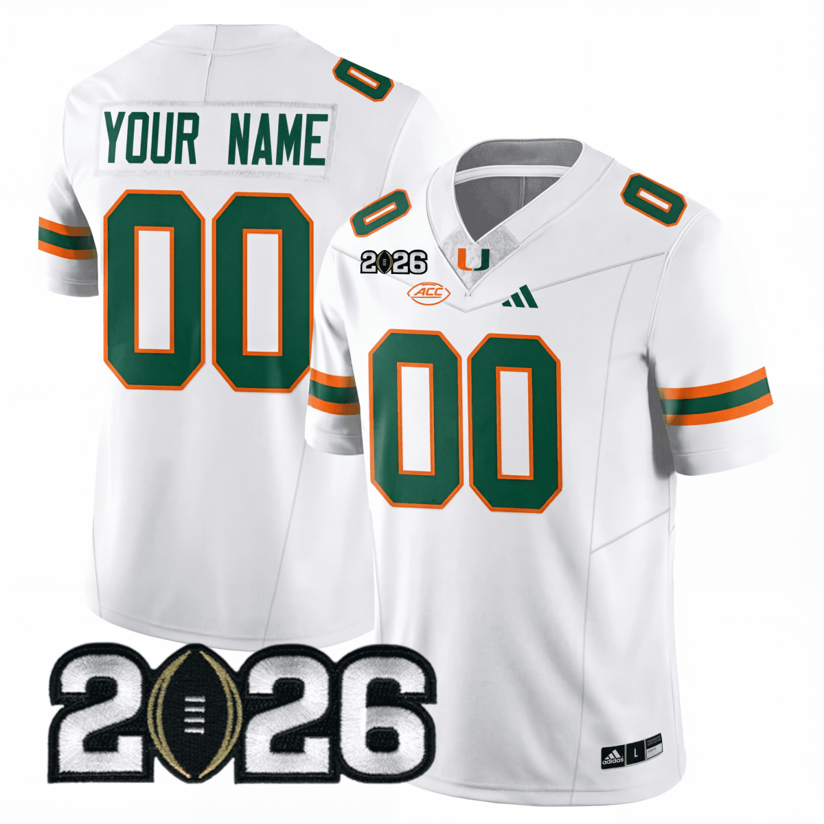 Miami College Football Stitched Jersey - 2026 CFP Patch - GloryGearUS