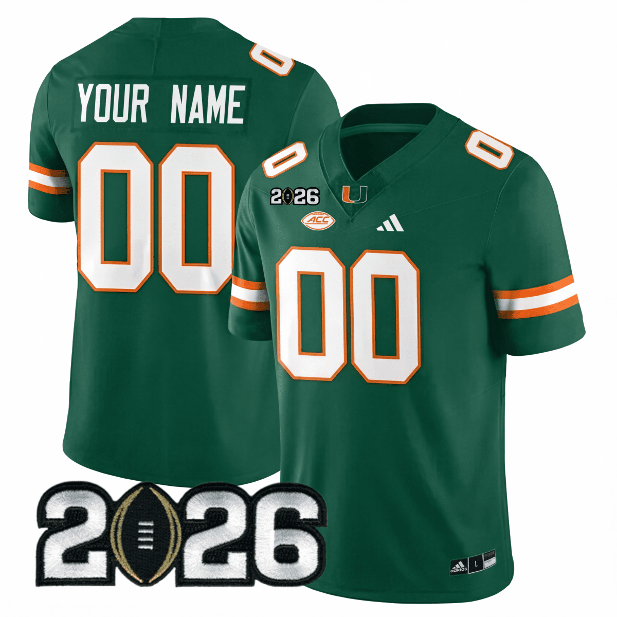 Miami College Football Stitched Jersey - 2026 CFP Patch - GloryGearUS