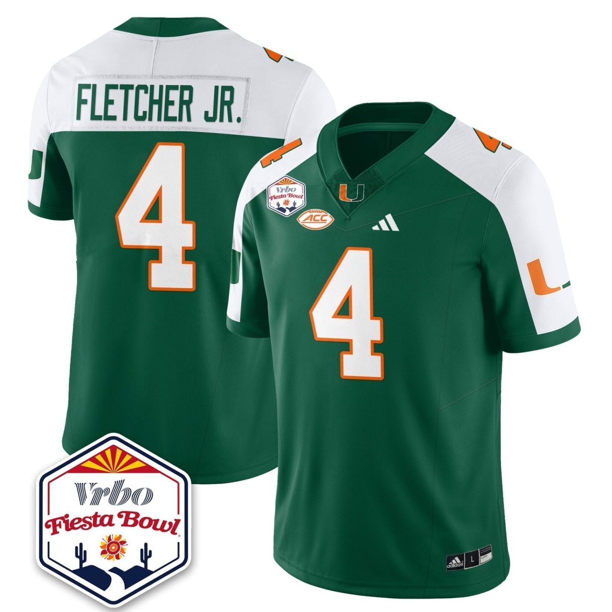 Miami College Football Stitched Jersey 2026 - Fiesta Bowl Patch - GloryGearUS