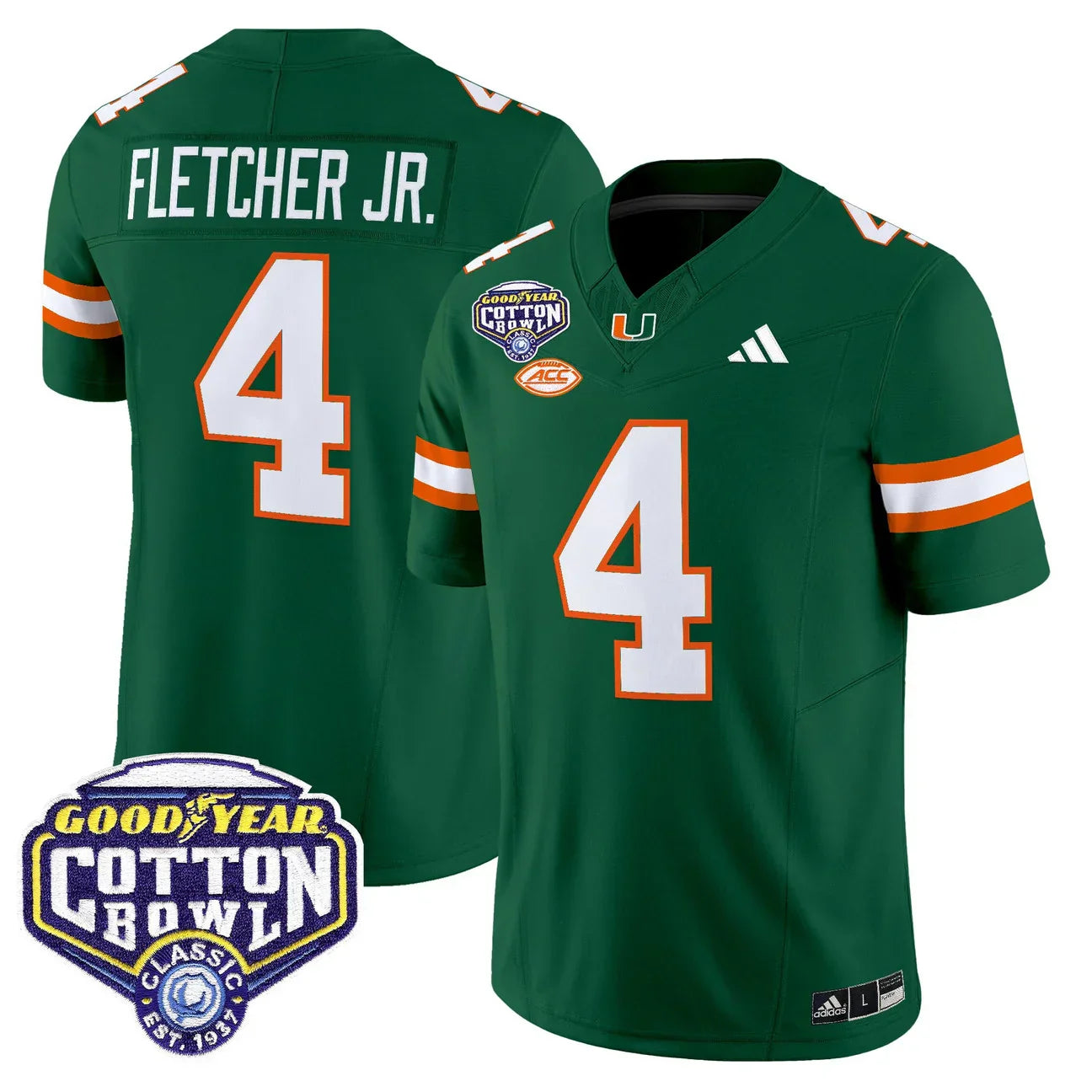 Miami College Football Stitched Jersey 2026 - Cotton Bowl Patch - GloryGearUS