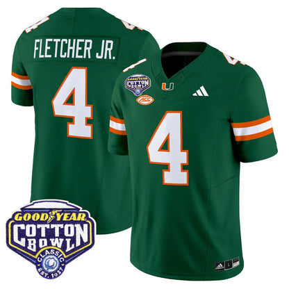 Miami College Football Stitched Jersey 2026 - Cotton Bowl Patch - GloryGearUS
