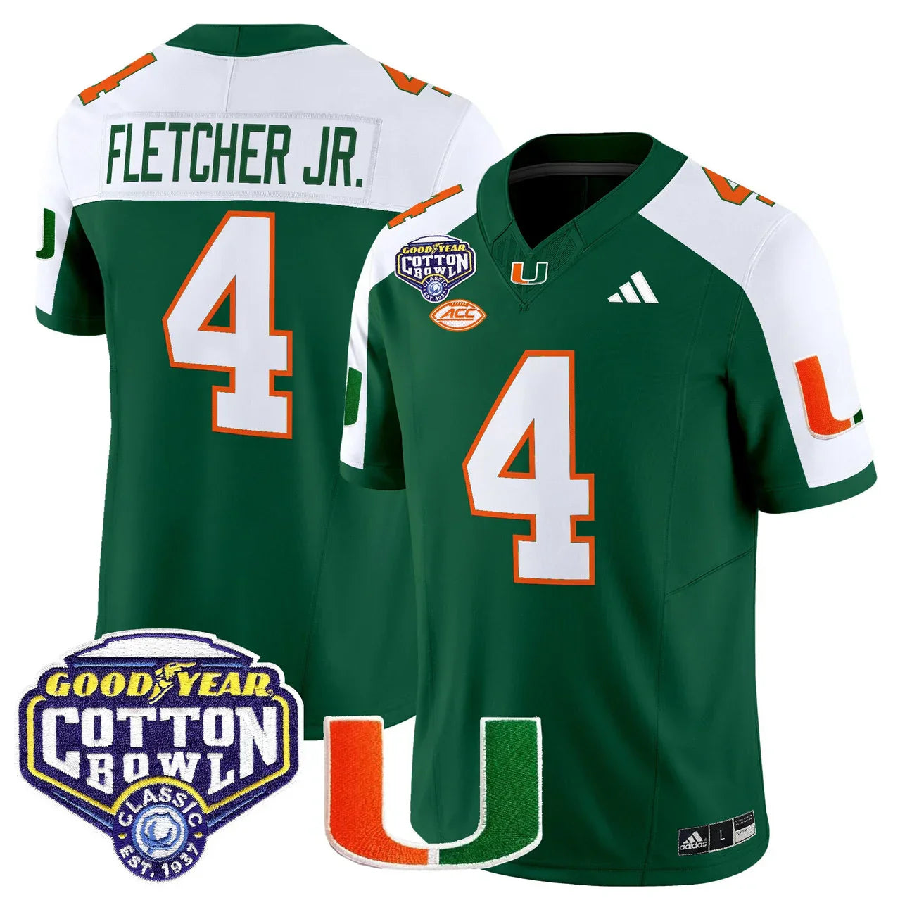 Miami College Football Stitched Jersey 2026 - Cotton Bowl Patch - GloryGearUS