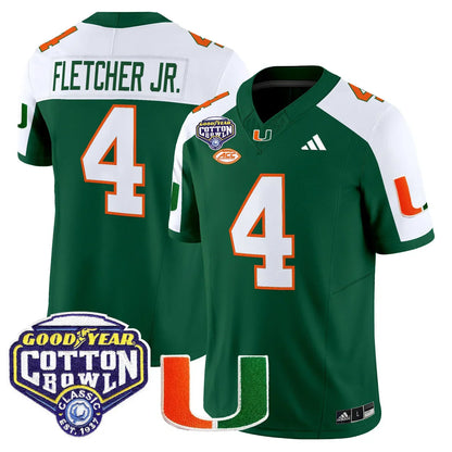 Miami College Football Stitched Jersey 2026 - Cotton Bowl Patch - GloryGearUS