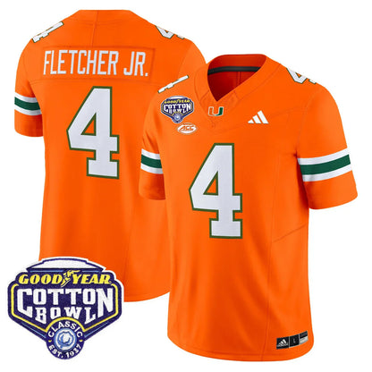 Miami College Football Stitched Jersey 2026 - Cotton Bowl Patch - GloryGearUS