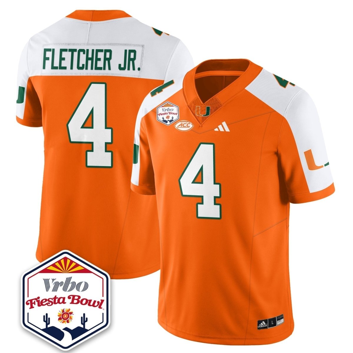 Miami College Football Stitched Jersey 2026 - Fiesta Bowl Patch - GloryGearUS