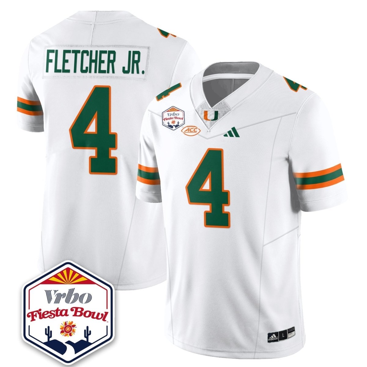 Miami College Football Stitched Jersey 2026 - Fiesta Bowl Patch - GloryGearUS