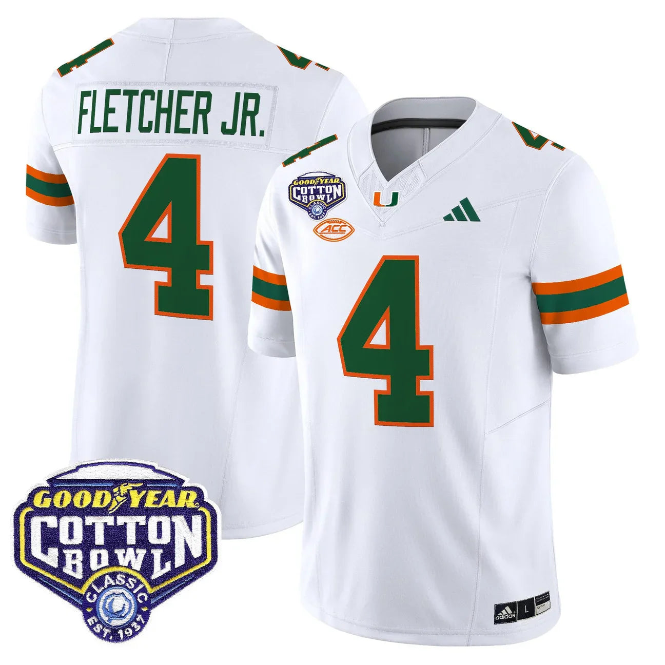 Miami College Football Stitched Jersey 2026 - Cotton Bowl Patch - GloryGearUS